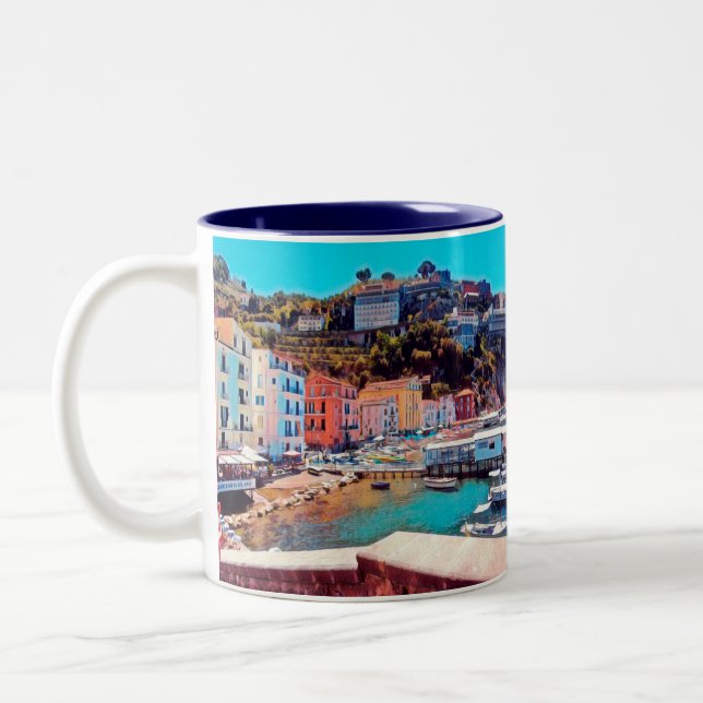 ldp SORRENTO - Panorama - Strand - Zweifarbige Tasse (Links)
