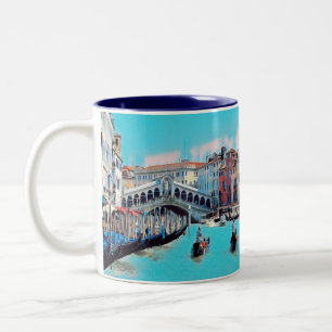 ldp VENEDIG - Gondeln - Rialto - Zweifarbige Tasse