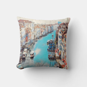 ldp VENICE - Blick auf den Canale Grande von Rialt Kissen