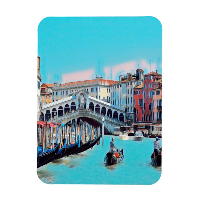 ldp VENICE - Gondeln - Rialto - Magnet (Vertikal)