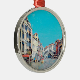ldp VENICE - Grand Canal - Rialto beach - Ornament Aus Metall