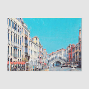 ldp VENICE - Grand Canal - Rialto Beach - Seidenpapier