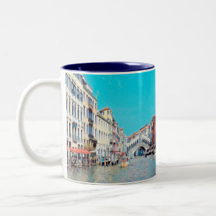 ldp VENICE - Grand Canal - Rialto Beach - Zweifarbige Tasse