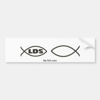 lds fischen Logo, leeren Fisch des Rechtes, Autoaufkleber