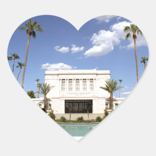 LDS Mesa Arizona Tempel Mormon Bild Herz-Aufkleber