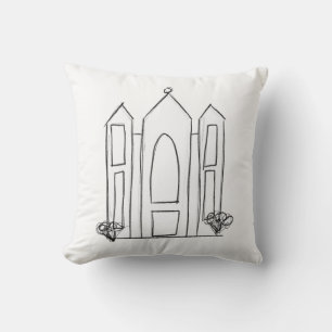 LDS Salt Lake City Tempel einfache moderne Mormon Kissen