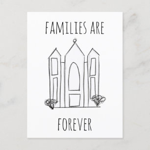 LDS Salt Lake City Tempel einfacher moderner Mormo Einladungspostkarte