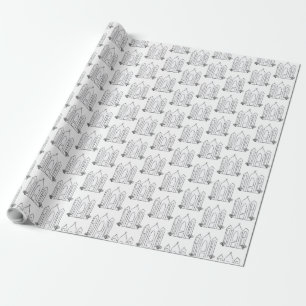 LDS Salt Lake City Tempel einfacher moderner Mormo Geschenkpapier