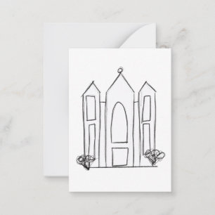 LDS Salt Lake City Tempel einfacher moderner Mormo Hinweiskarte