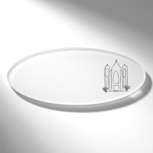 LDS Salt Lake City Tempel einfacher moderner Mormo Namenschild