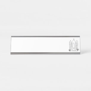 LDS Salt Lake City Tempel einfacher moderner Mormo Schreibtischnamensplakette