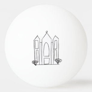LDS Salt Lake City Tempel einfacher moderner Mormo Tischtennisball