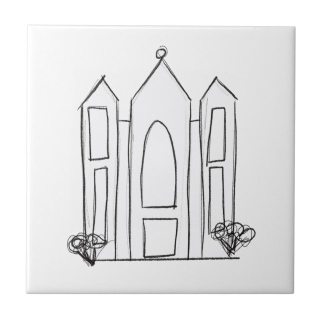 LDS Salt Lake City Tempel Fliese (Vorderseite)