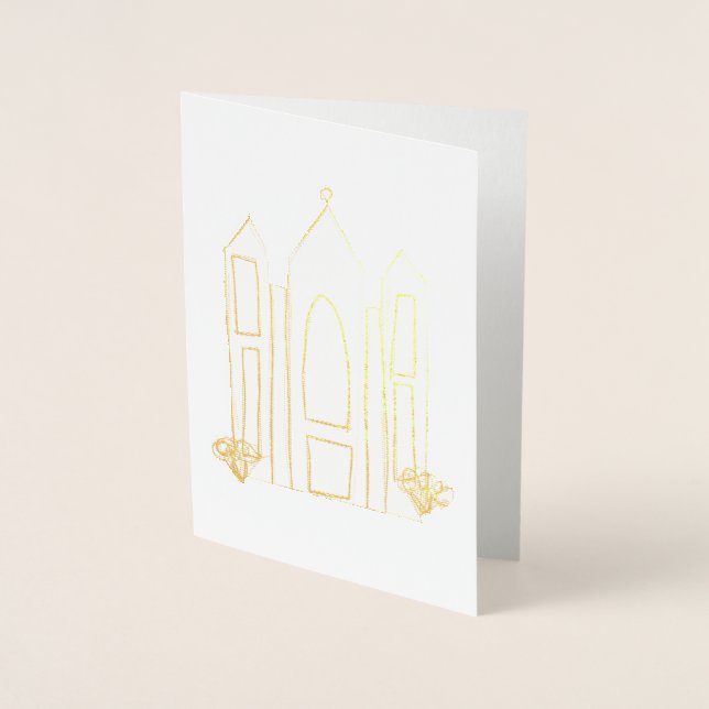 LDS Salt Lake City Tempel Folienkarte (Vorderseite)