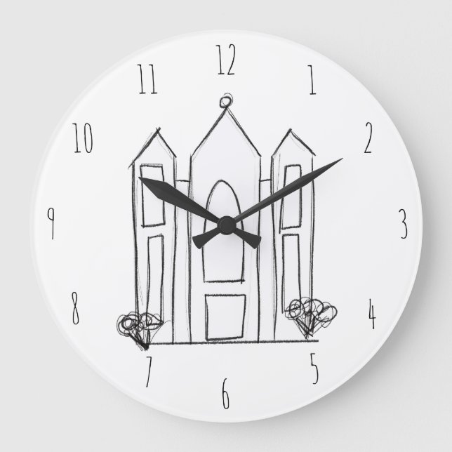 LDS Salt Lake City Tempel Große Wanduhr (Vorderseite)
