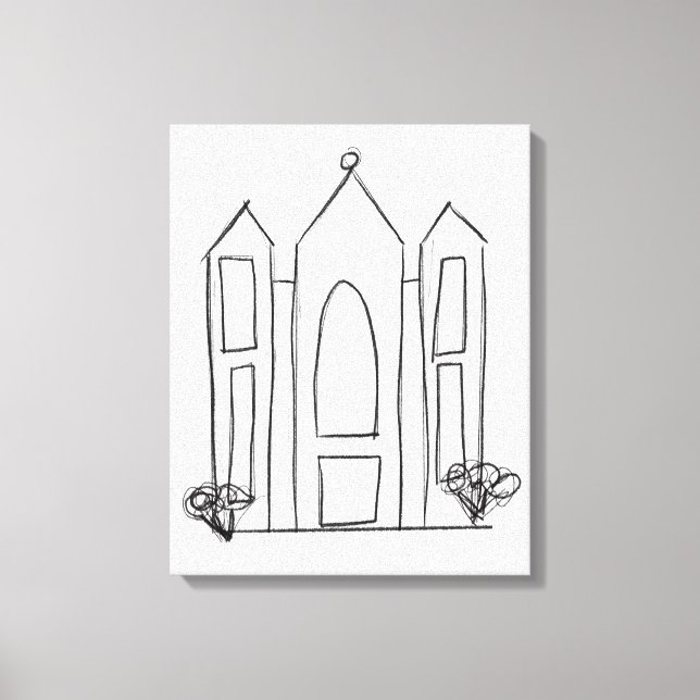 LDS Salt Lake City Tempel Leinwanddruck (Vorderseite)