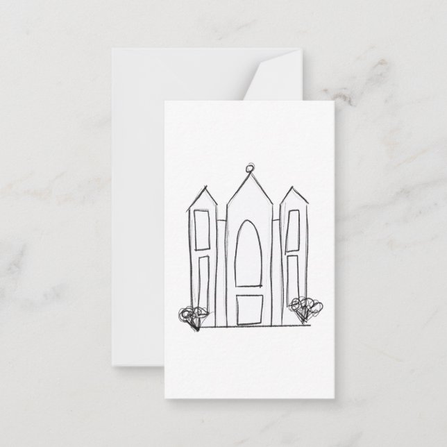 LDS Salt Lake City Tempel Mitteilungskarte (Vorderseite)