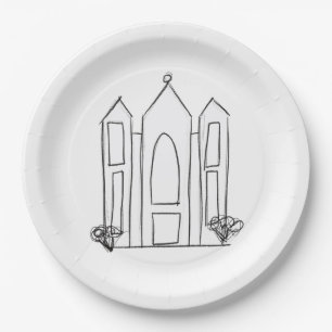 LDS Salt Lake City Tempel Pappteller