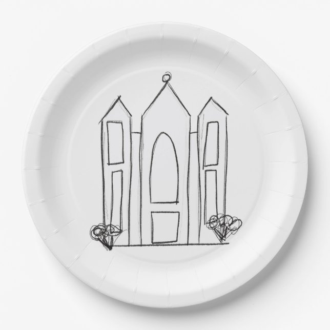 LDS Salt Lake City Tempel Pappteller (Vorderseite)