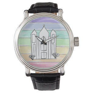 LDS Salt Lake City Tempel Regenbogen Sonnenunterga Armbanduhr