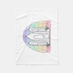 LDS Salt Lake City Tempel Regenbogen Sonnenunterga Fleecedecke