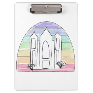 LDS Salt Lake City Tempel Regenbogen Sonnenunterga Klemmbrett