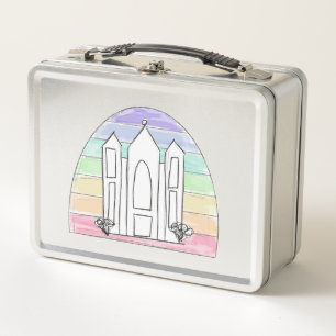 LDS Salt Lake City Tempel Regenbogen Sonnenunterga Metall Brotdose