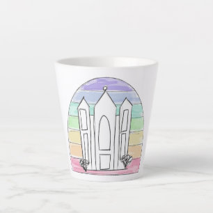 LDS Salt Lake City Tempel Regenbogen Sonnenunterga Milchtasse