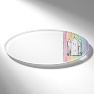 LDS Salt Lake City Tempel Regenbogen Sonnenunterga Namenschild