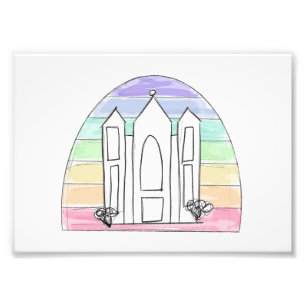 LDS Salt Lake City Tempel Regenbogenmormon Fotodruck