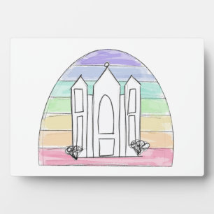 LDS Salt Lake City Tempel Regenbogenmormon Fotoplatte