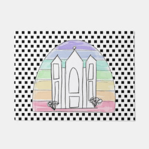 LDS Salt Lake City Tempel Regenbogenmormon Fußmatte