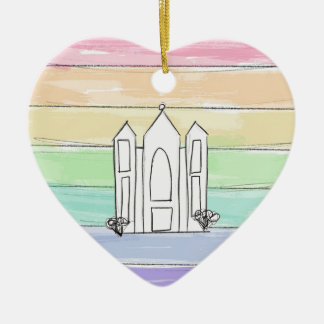 LDS Salt Lake City Tempel Regenbogenmormon Keramik Ornament