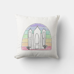 LDS Salt Lake City Tempel Regenbogenmormon Kissen
