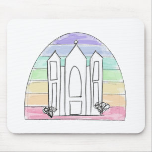 LDS Salt Lake City Tempel Regenbogenmormon Mousepad
