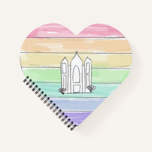 LDS Salt Lake City Tempel Regenbogenmormon Notizbuch