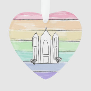 LDS Salt Lake City Tempel Regenbogenmormon Ornament