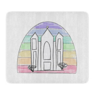 LDS Salt Lake City Tempel Regenbogenmormon Schneidebrett
