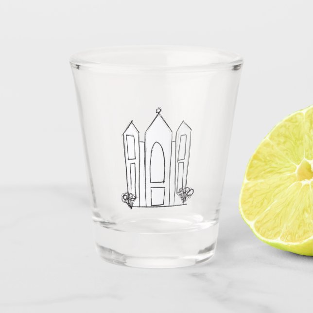 LDS Salt Lake City Tempel Schnapsglas (Vorderseite)