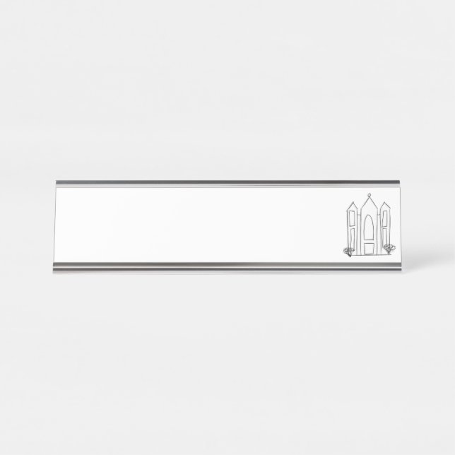 LDS Salt Lake City Tempel Schreibtischnamensplakette (Vorderseite )