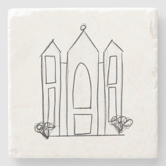 LDS Salt Lake City Tempel Steinuntersetzer (Vorderseite)