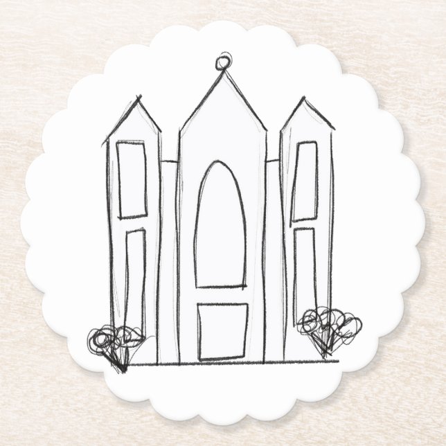 LDS Salt Lake City Tempel Untersetzer (Vorderseite)