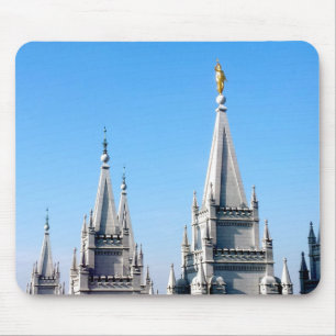 Lds salt lake city temple angel moroni mousepad