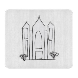 LDS Salt Lake City Temple einfache moderne Mormon Schneidebrett