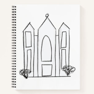 LDS Salt Lake City Temple einfache moderne Mormoni Notizbuch