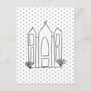 LDS Salt Lake City Temple einfaches modernes Mormo Postkarte