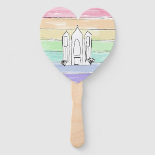 LDS Salt Lake City Temple Regenbogen Sonnenunterga Fächer