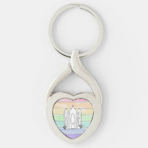 LDS Salt Lake City Temple Regenbogen Sonnenunterga Schlüsselanhänger