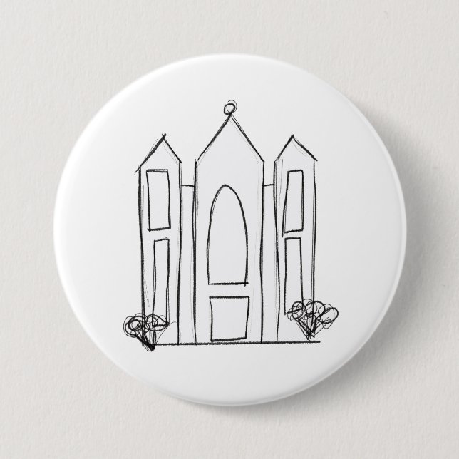 LDS Salt Lake City Temple simple modern mormon  Button (Vorderseite)