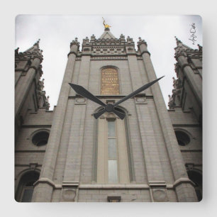 LDS Salt Lake City UT Tempeluhr Quadratische Wanduhr